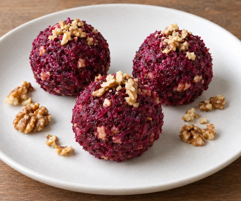 Beets with Walnuts (Pkhali) — Ruby-red beet and walnut pâté.